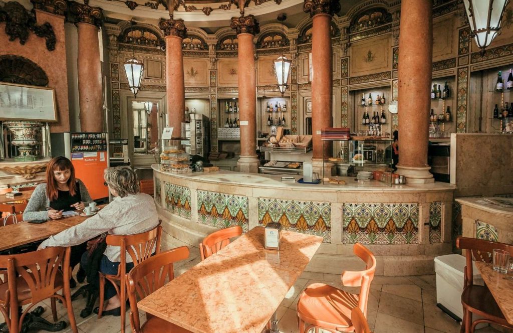 interior of the cafe tati in Lisbon 