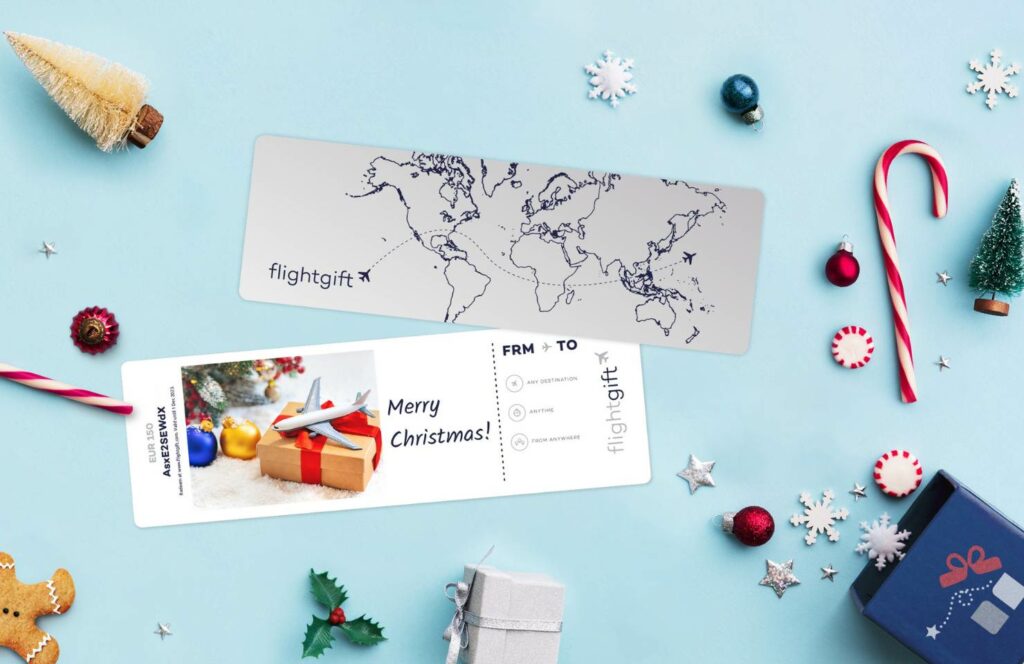 une carte cadeau voyage en cadeau de noël pour une amie