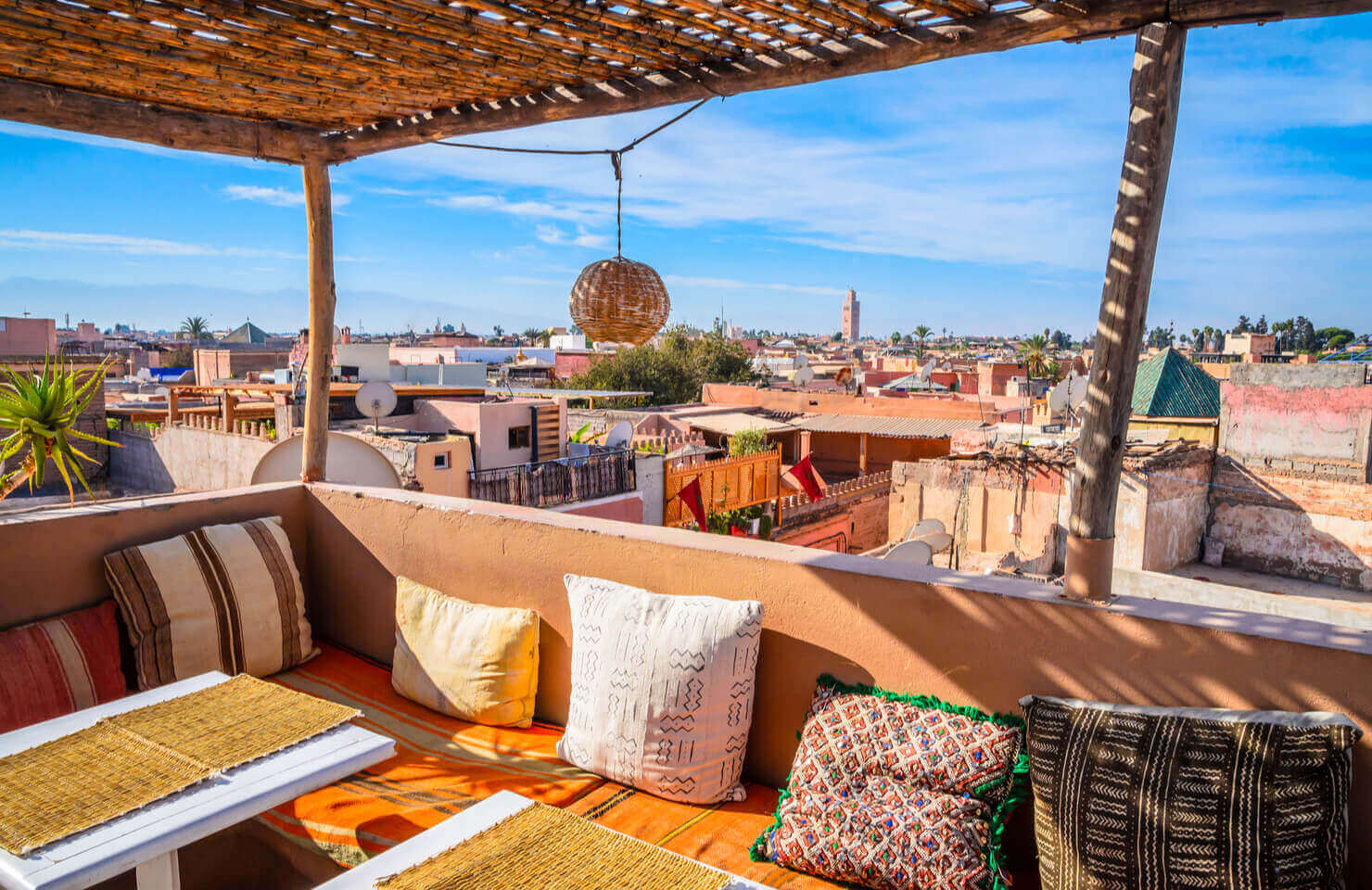 View over the roofs of Marrakech from a terrace