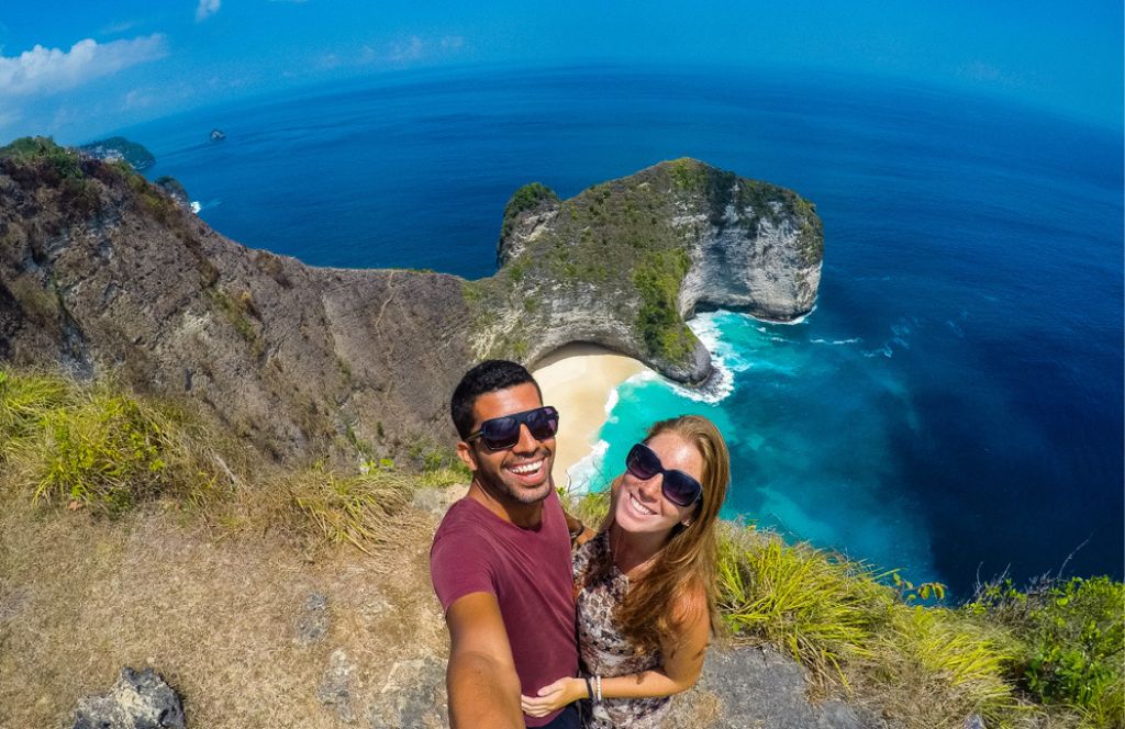 stel tijdens een zomervakantie met z'n tweeën op Bali