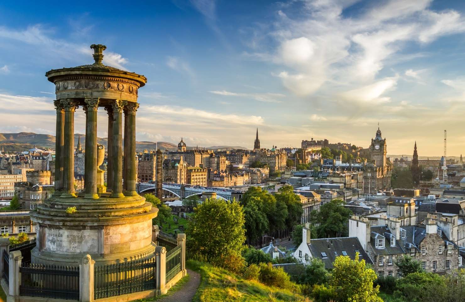 spectacular sunset at Calton Hill