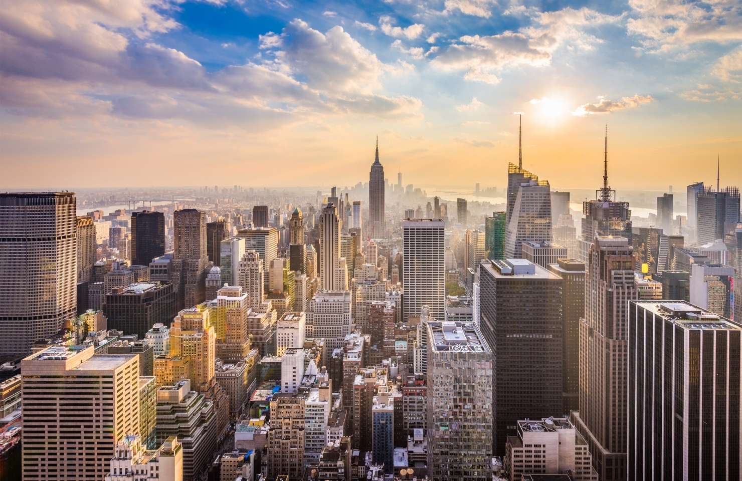 sky line of new york city