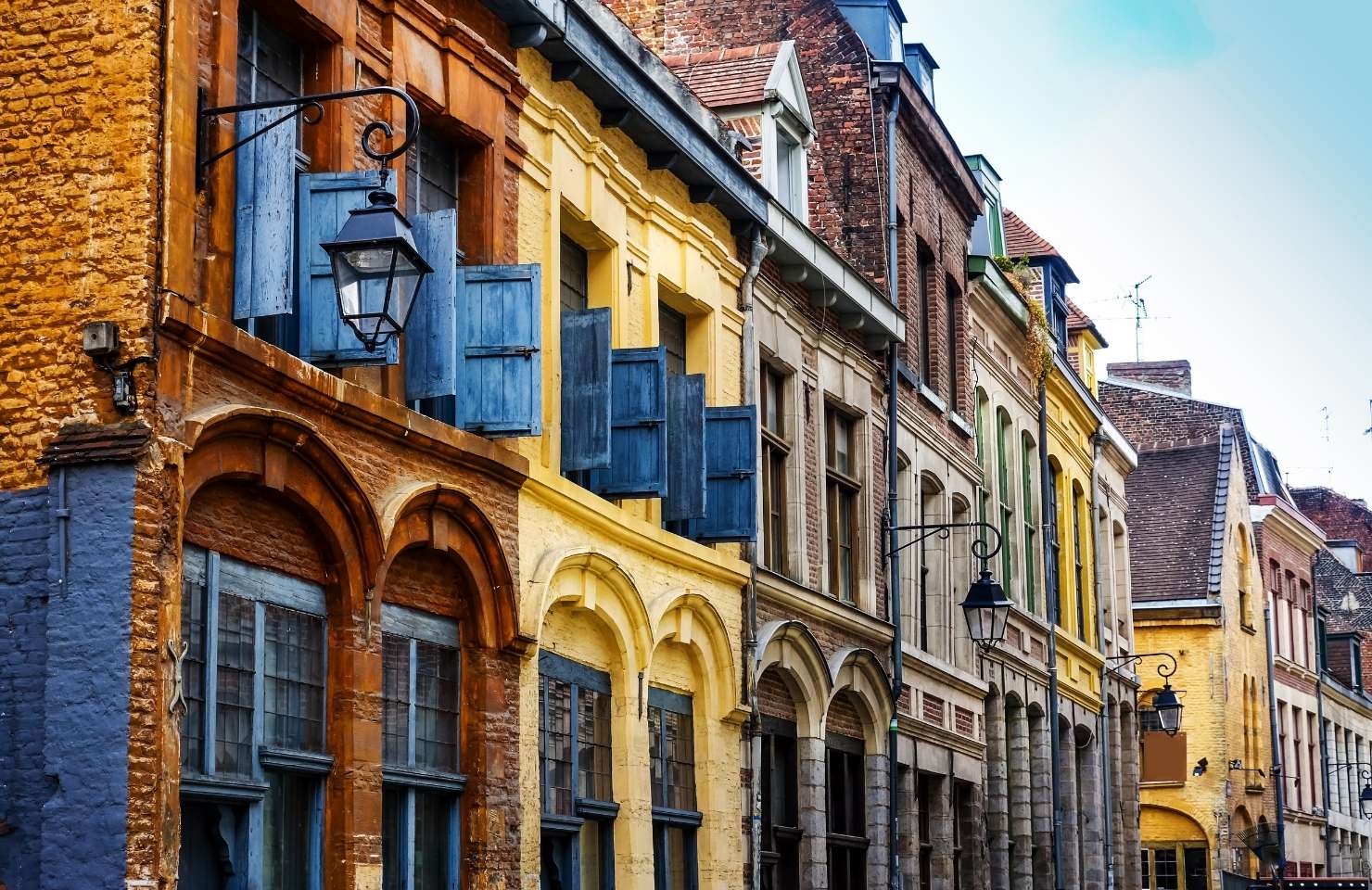 orange, yellow houses in Lille