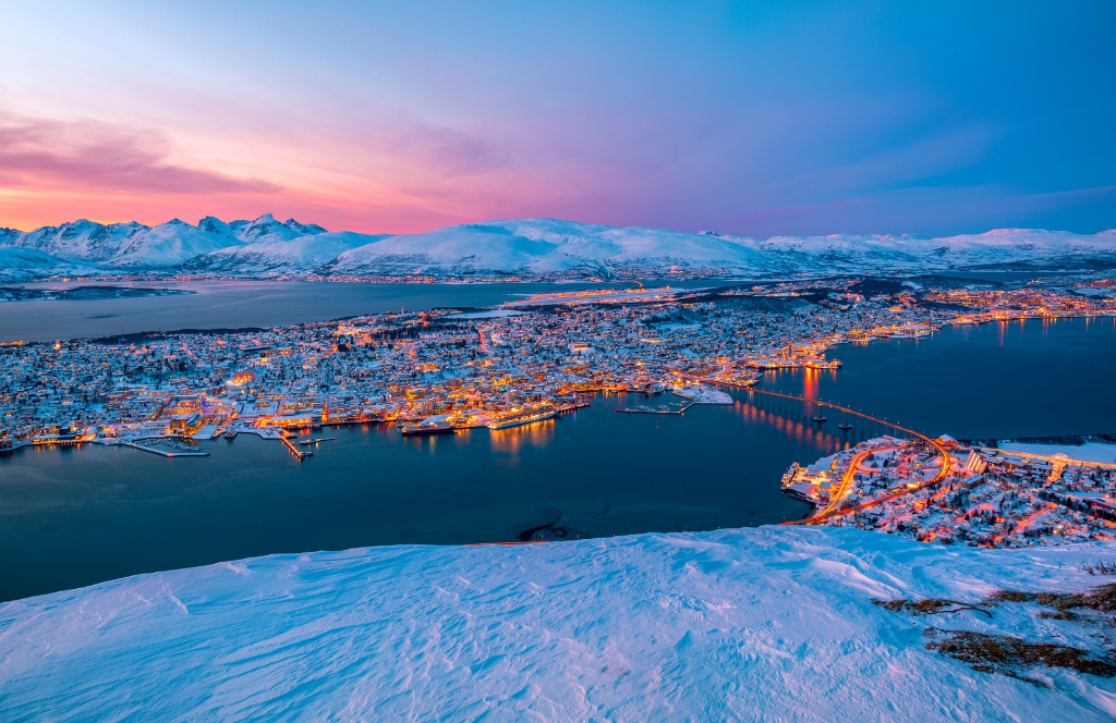 Sonnenuntergang über Tromsø