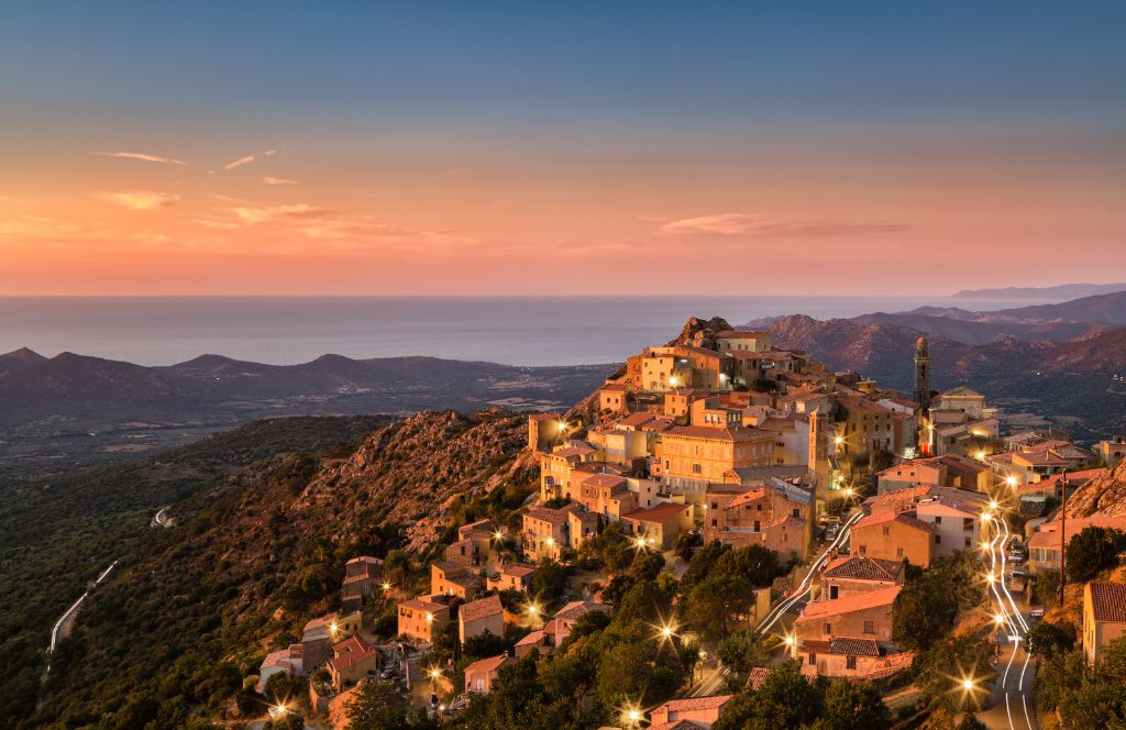 a hilltop village in corsica