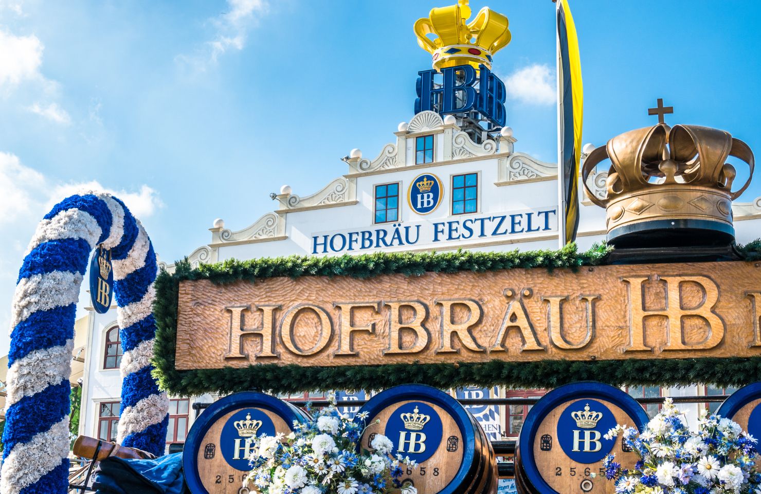 View on one of the tents on Oktoberfest in Munich