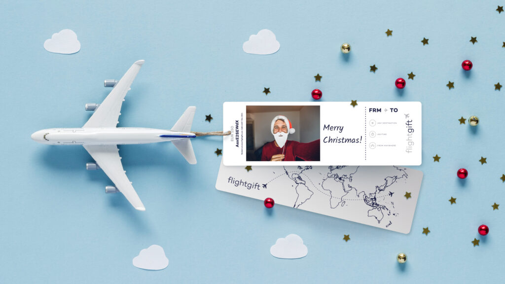 a flight voucher for christmas