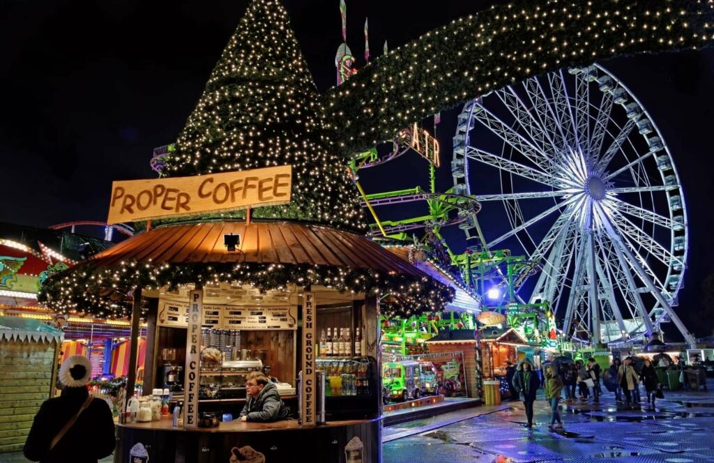 Kerst in Engeland, een kerstmarkt 