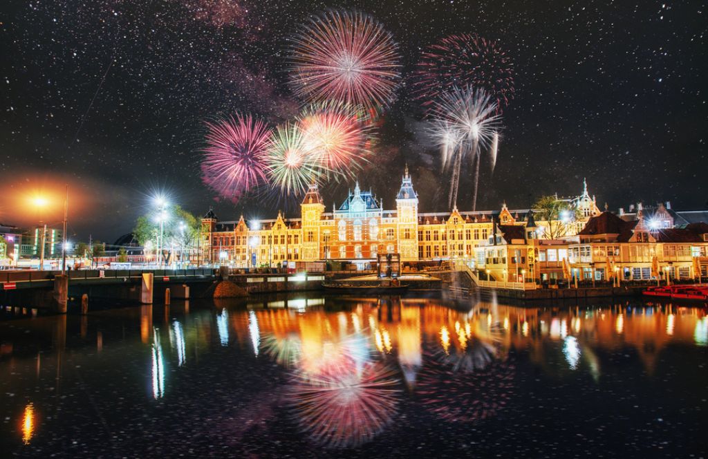 Feu d'artifice Nouvel An Amsterdam 2023