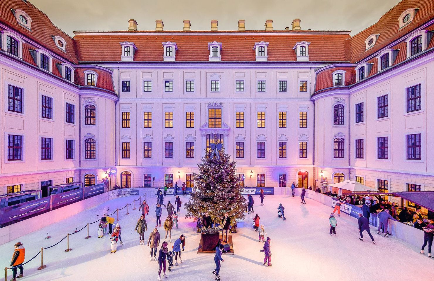 Ice skating rink at the Taschenbergpalais Hotel in Dresden