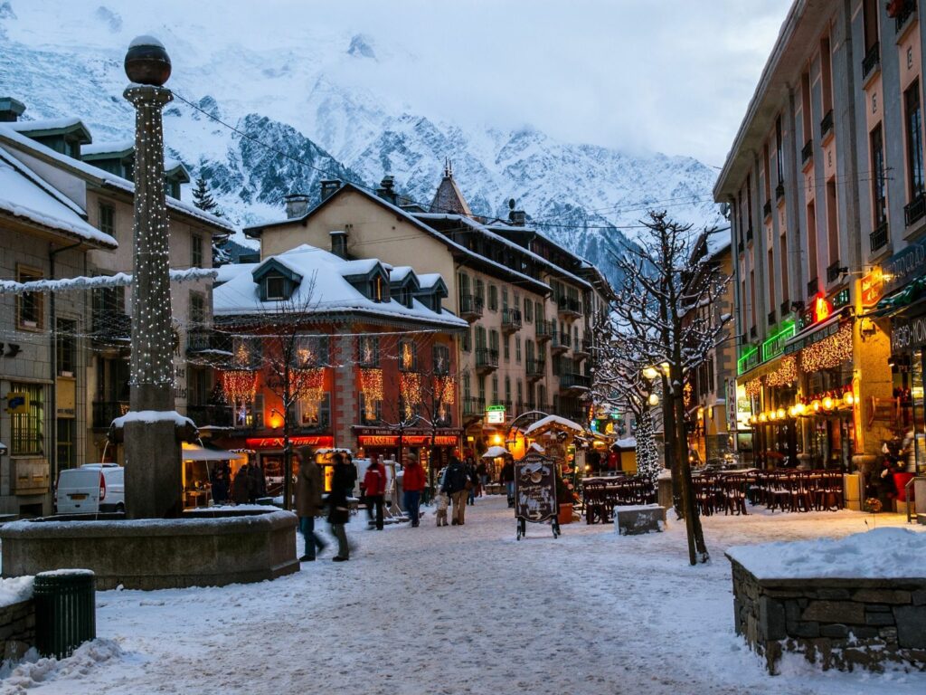 chamonix at christmas has one of the best places for ice skating in france