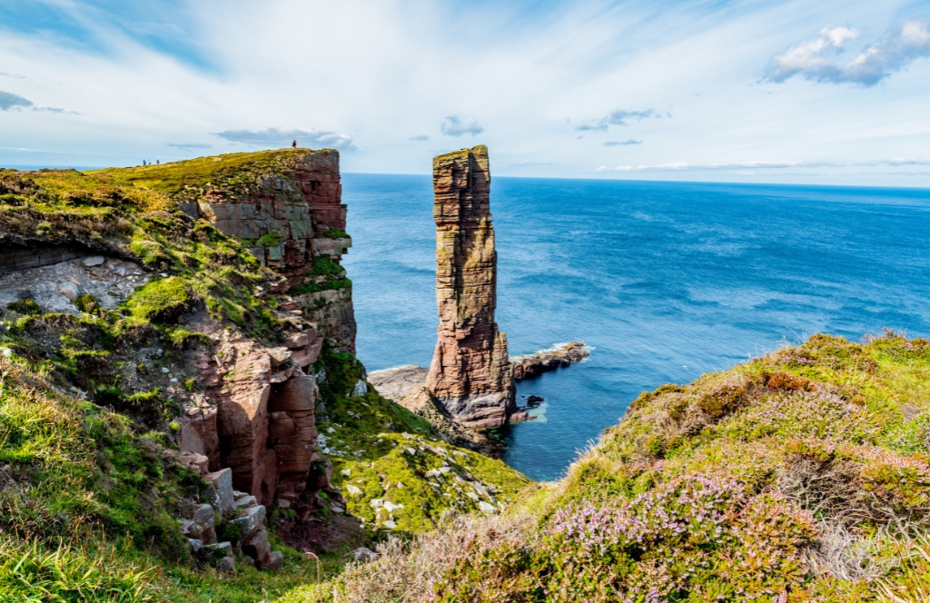 Blick auf den Felsen Old Man of Hoy