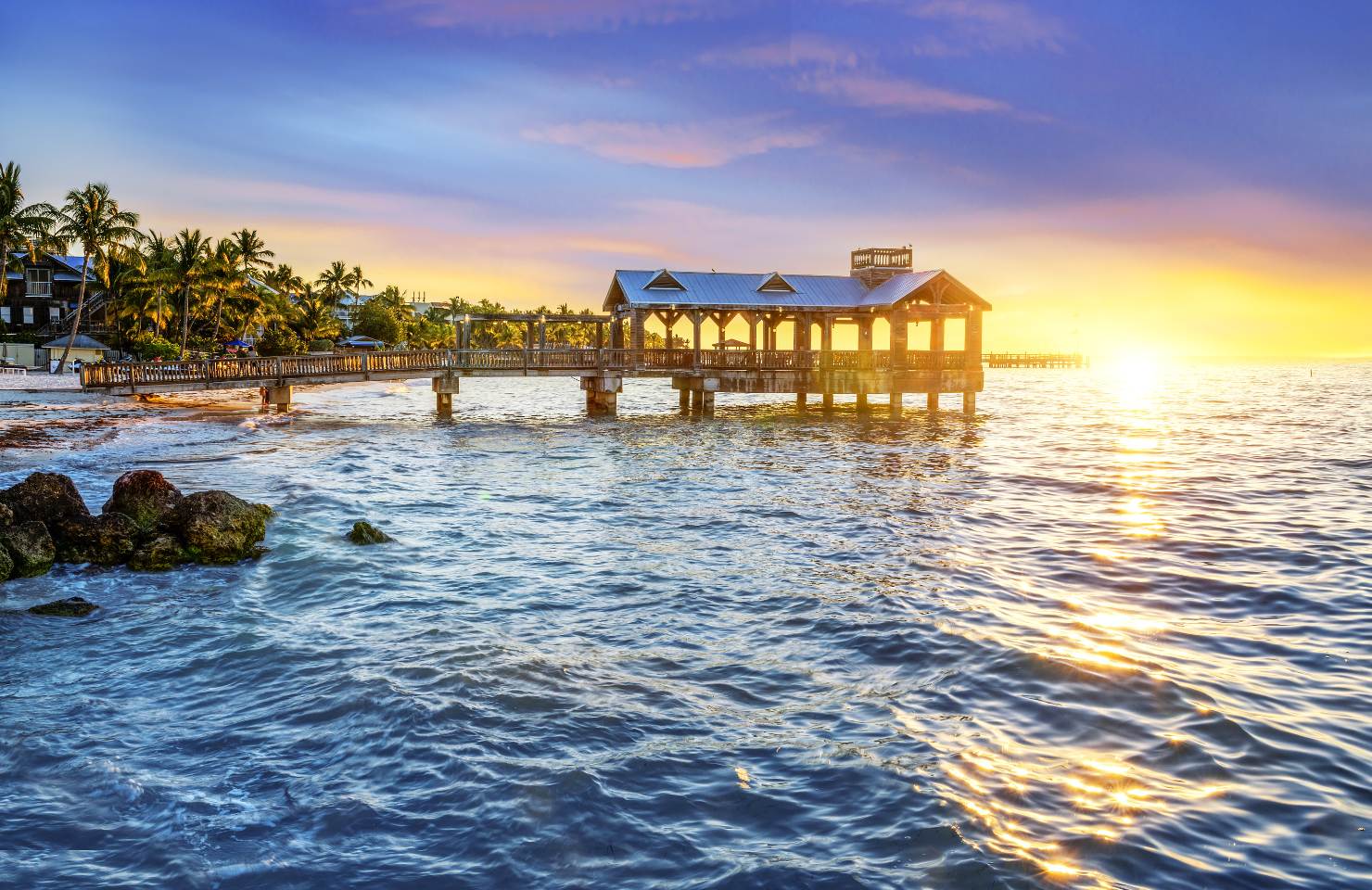 Ansicht eines Piers in Key West in Florida
