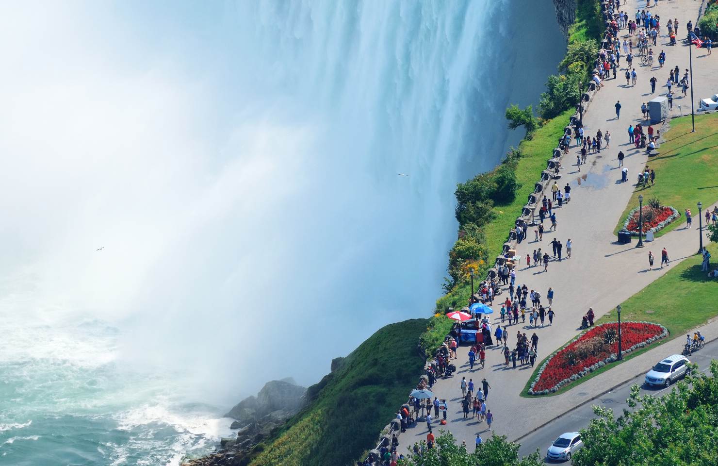 view of a waterfall in ottawa canada