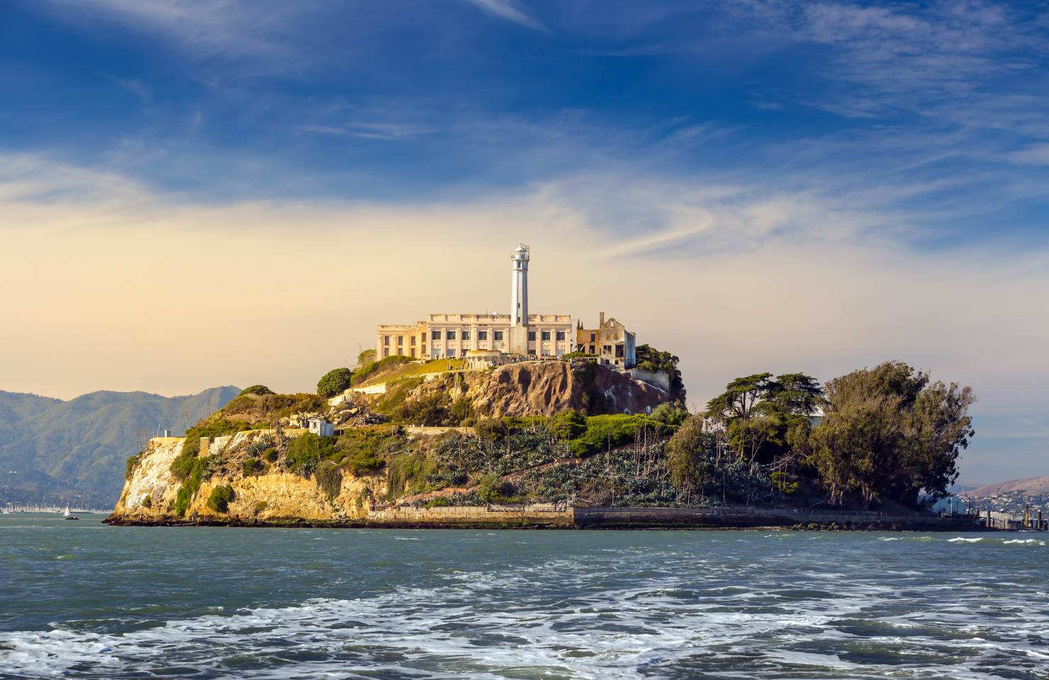Blick auf die Insel Alcatraz in San Francisco 