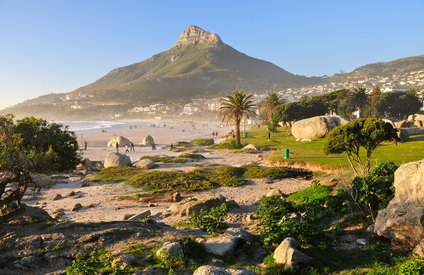 beach and mountains of cape town