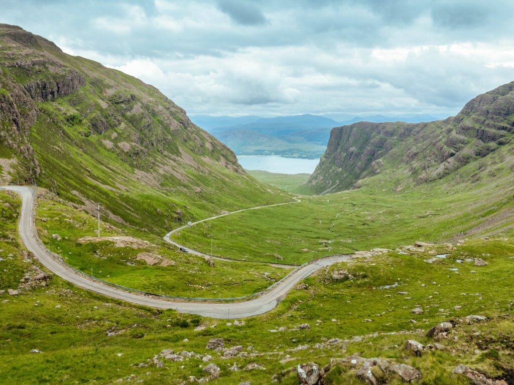 the road to applecross on a couples getaway in the uk
