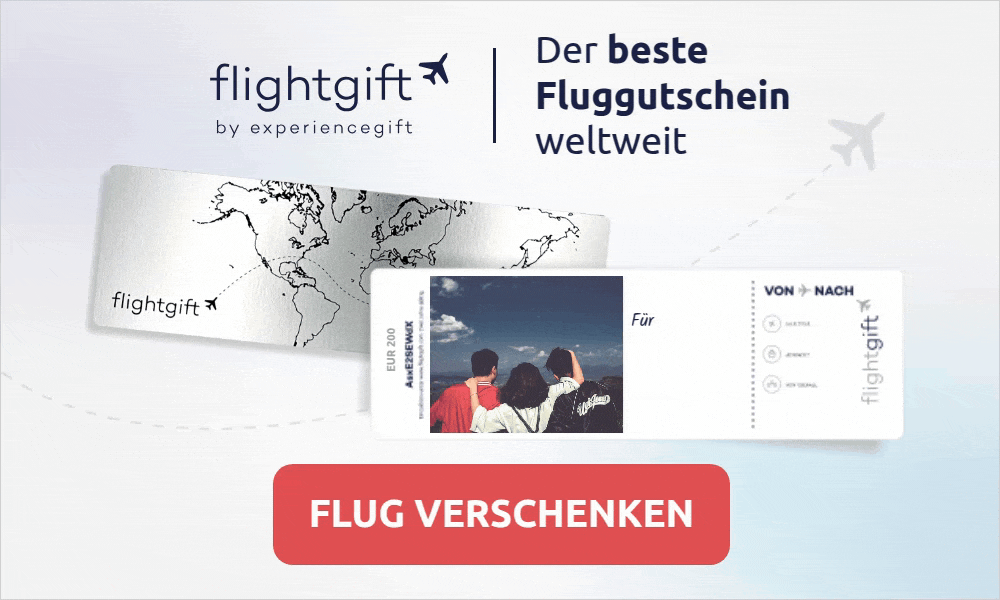 Verschenke einen Fluggutschein von Flightgift