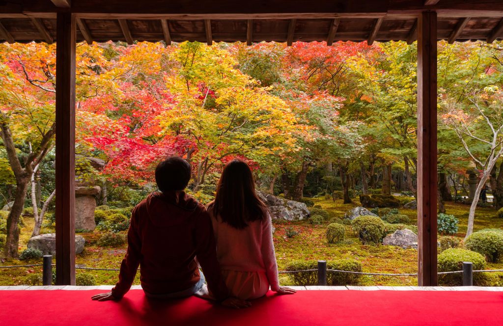 a couple in kyoto