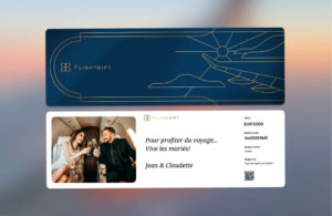 Carte cadeau Flightgift pour un vol avion premiere classe