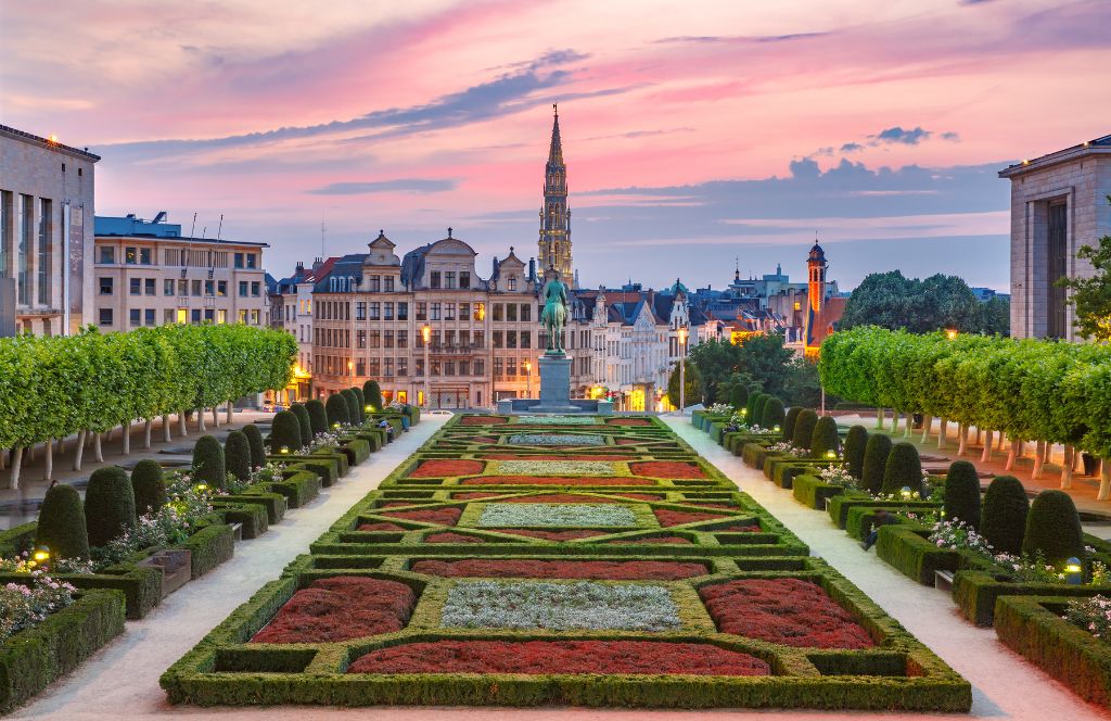 brussels stadsplein, nachtje weg België