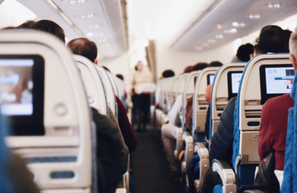 People sitting in an airplane