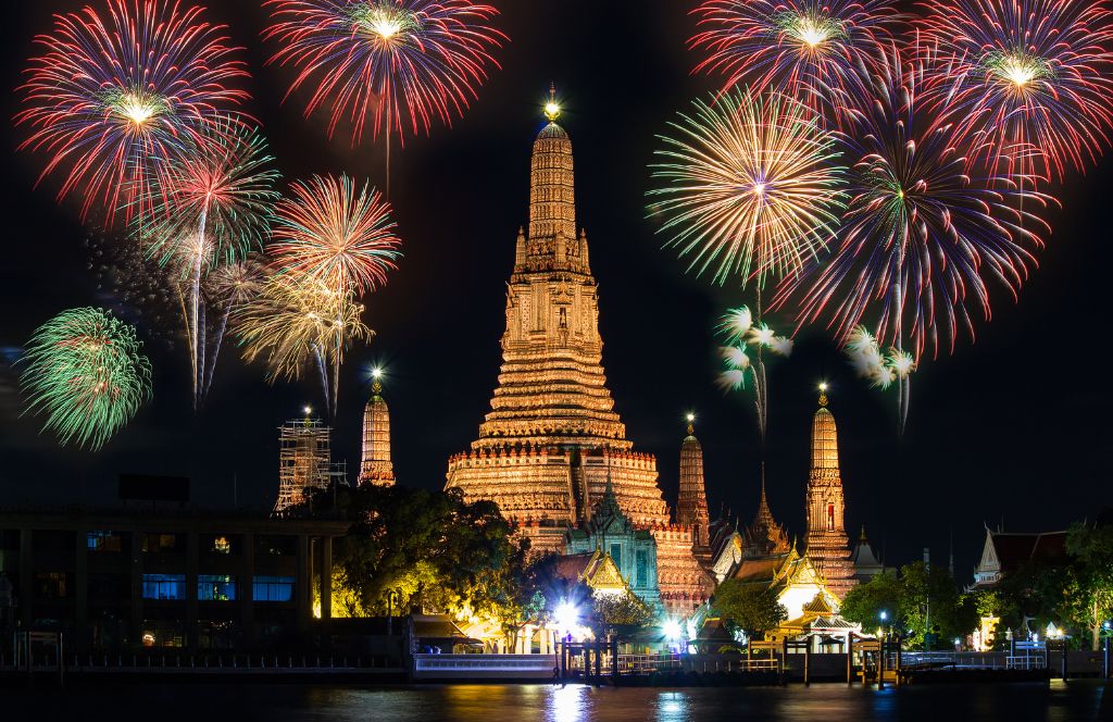 bangkok at new year with floating lanterns is one of the best nye destinations 2025