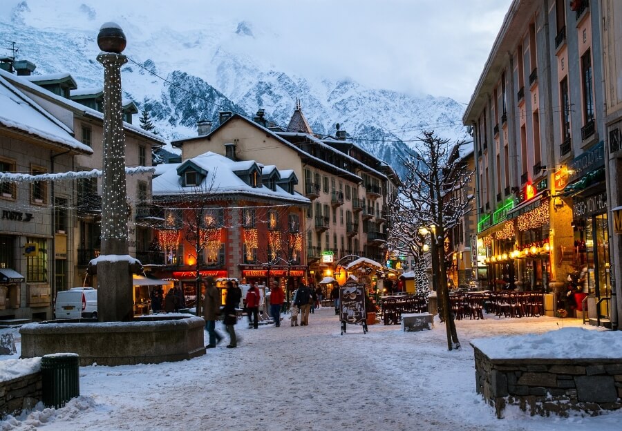 Weihnachten in den Bergen von Chamonix 