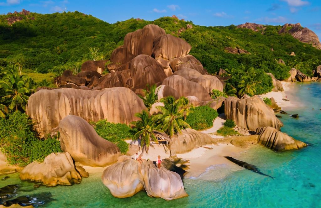 La plage d'Anse Source d'Argent sur l'île de La Digue lors d'un séjour aux Seychelles