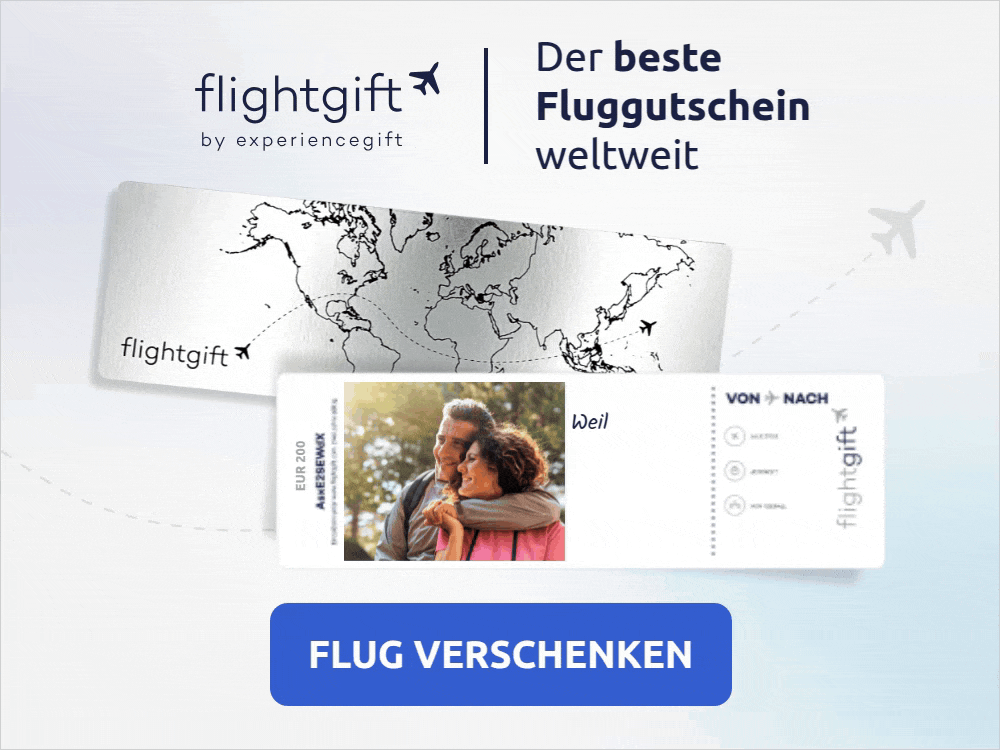 Verschenke einen Fluggutschein von Flightgift zu einem der besten Reisezielen in Portugal