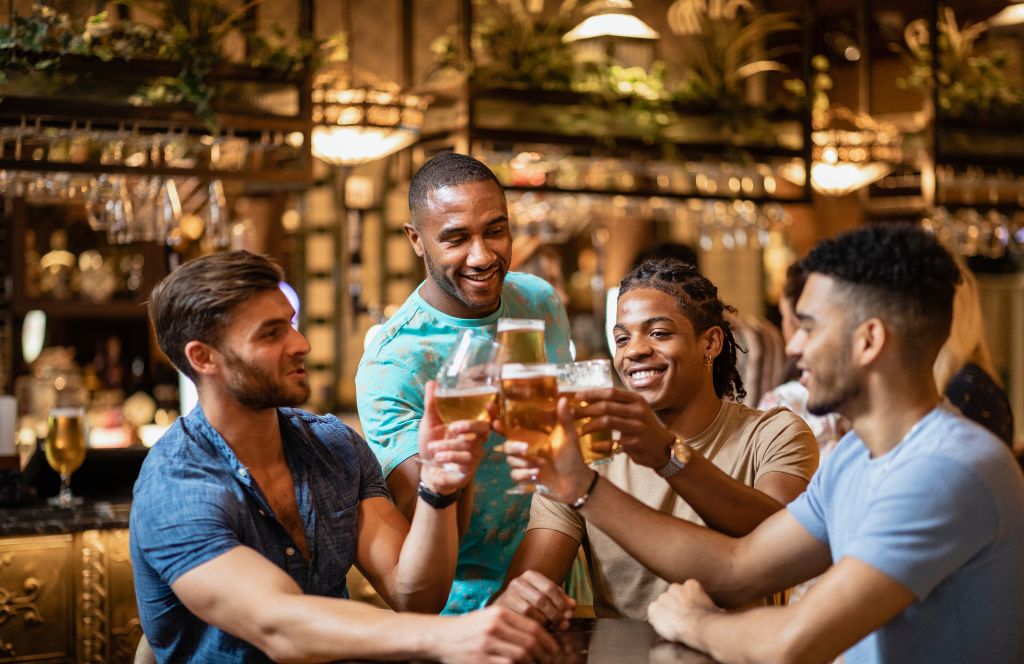 a stag party in newcastle has a party