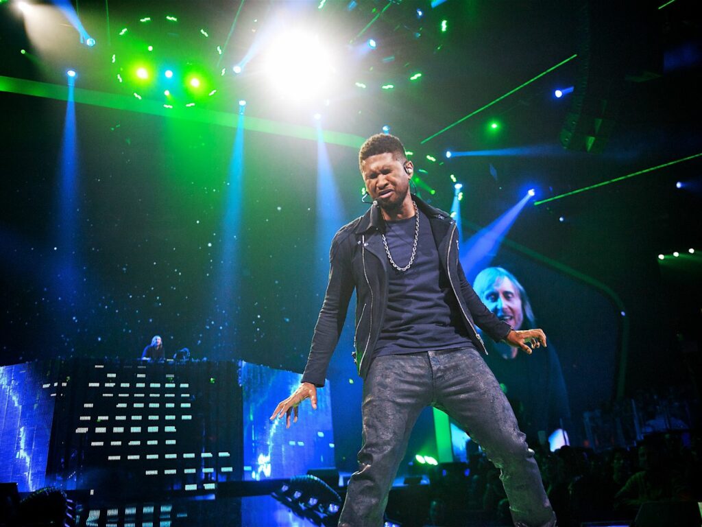 usher performing at the superbowl 2024