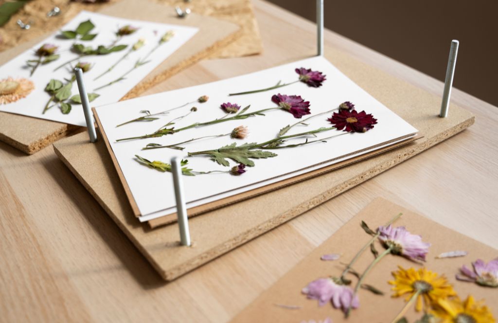 give pressed flowers as a fun mothers day gift