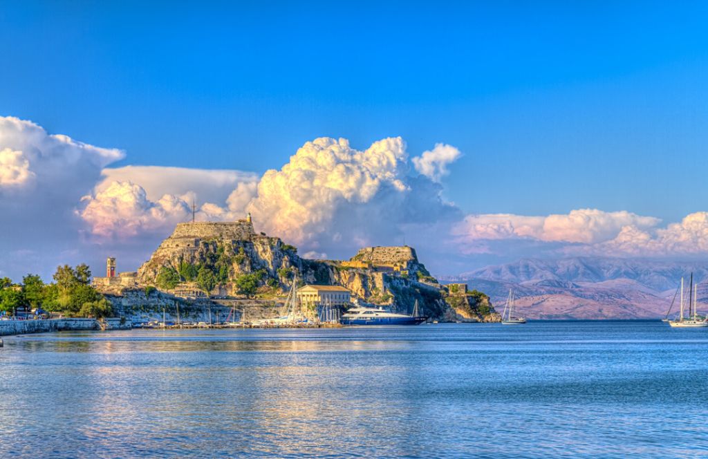 Eine Insel in Korfu Ziel Europa Sommer