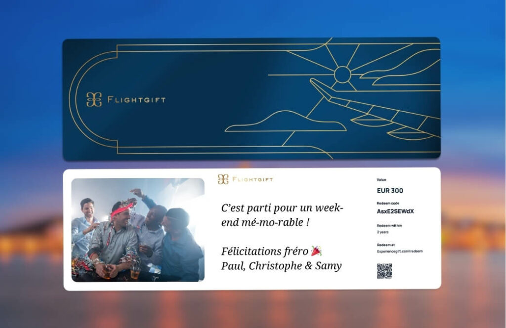 Offrez lui un Flightgift pour s'envoler vers une destination EVG