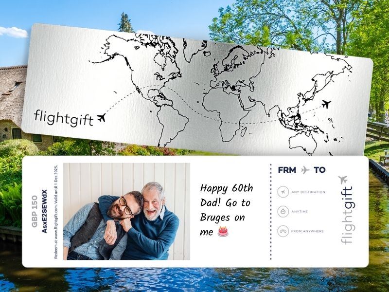 give an airline gift card as the best 60th birthday gift for men