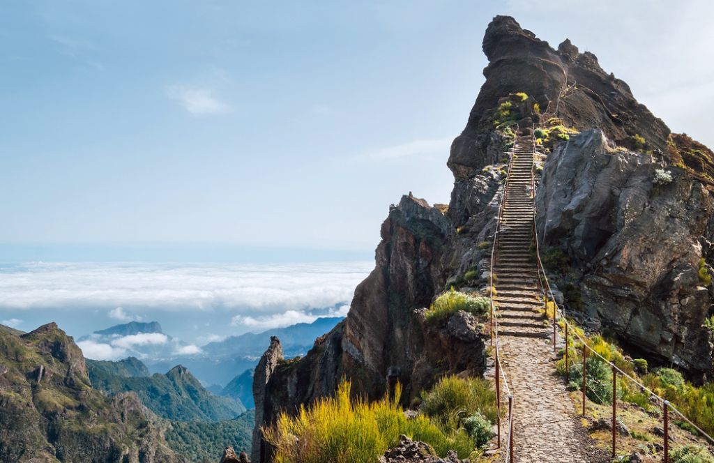 Hiking an island peak on a Madeira tour