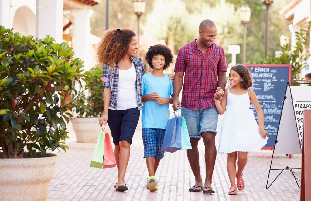 a family on holiday in spain