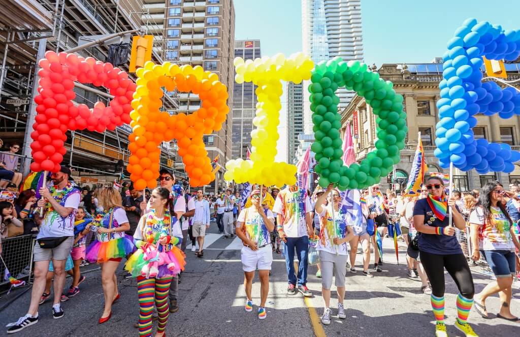 Menschen auf der Toronto Pride Parade