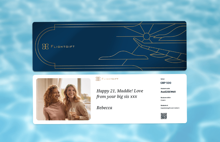 Flightgift is a great present for a 21st birthday