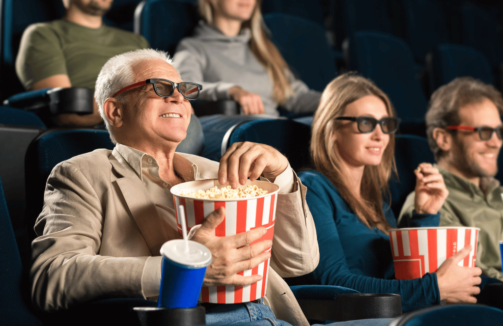 one of the most unique 70th birthday presents for men and women is a private cinema experience