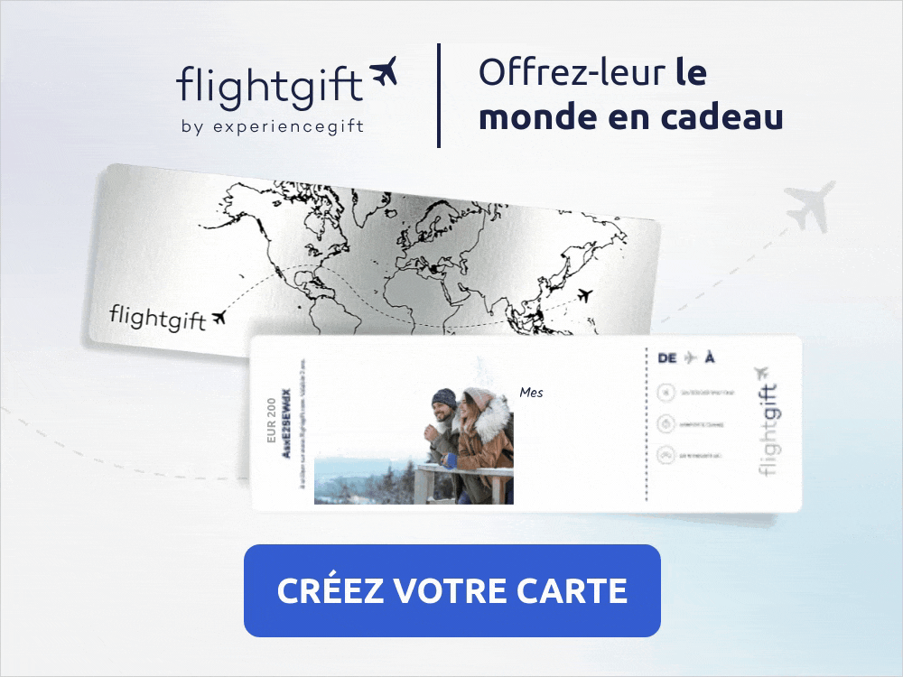 Carte Cadeau Flightgift Couple pour voyage en hiver