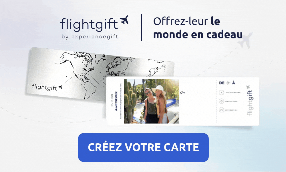 Carte Cadeau billet d'avion à offrir à une amie pour un voyage au Maroc