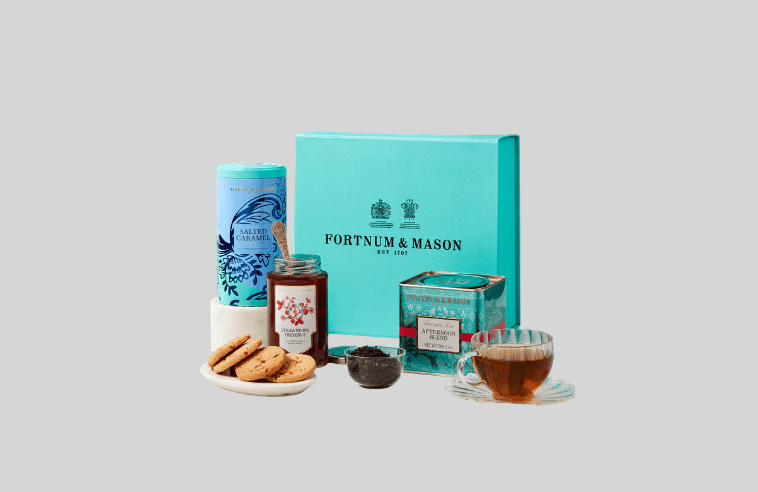 A luxury tea basket is a great retirement gift for women