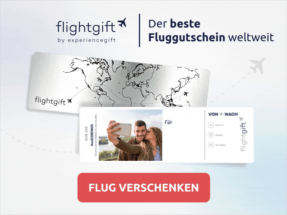 Ein Fluggutschein von Flightgift