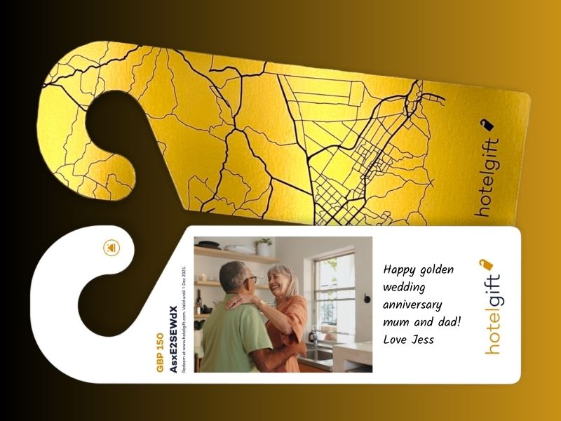 a hotel voucher is one of the best 50th wedding anniversary gifts