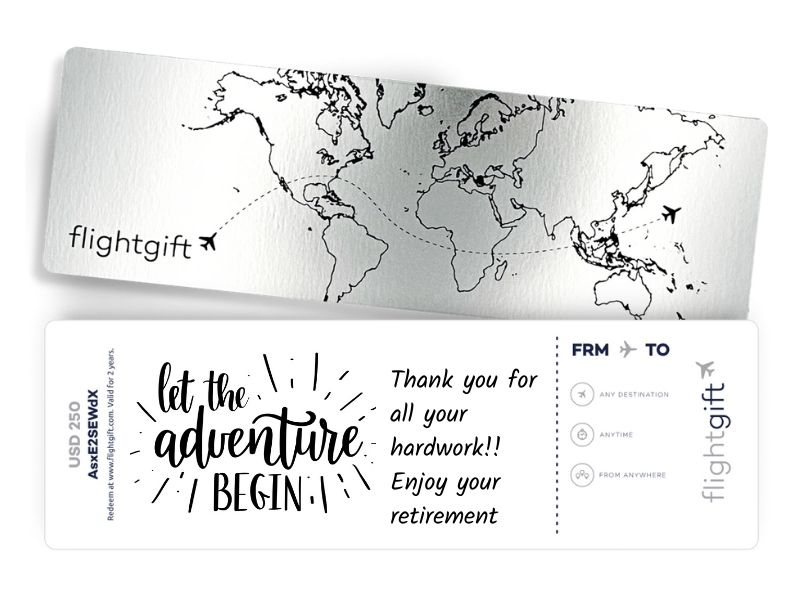 retirement gifts for women flightgift