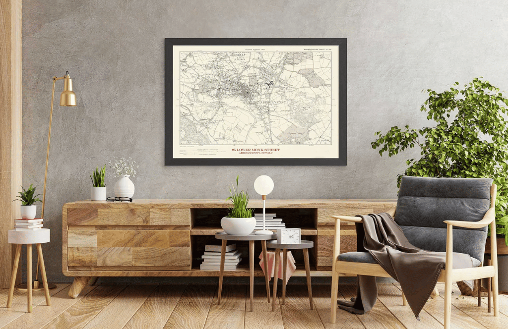 personalised old map is one of the best 70th birthday gifts for her and him
