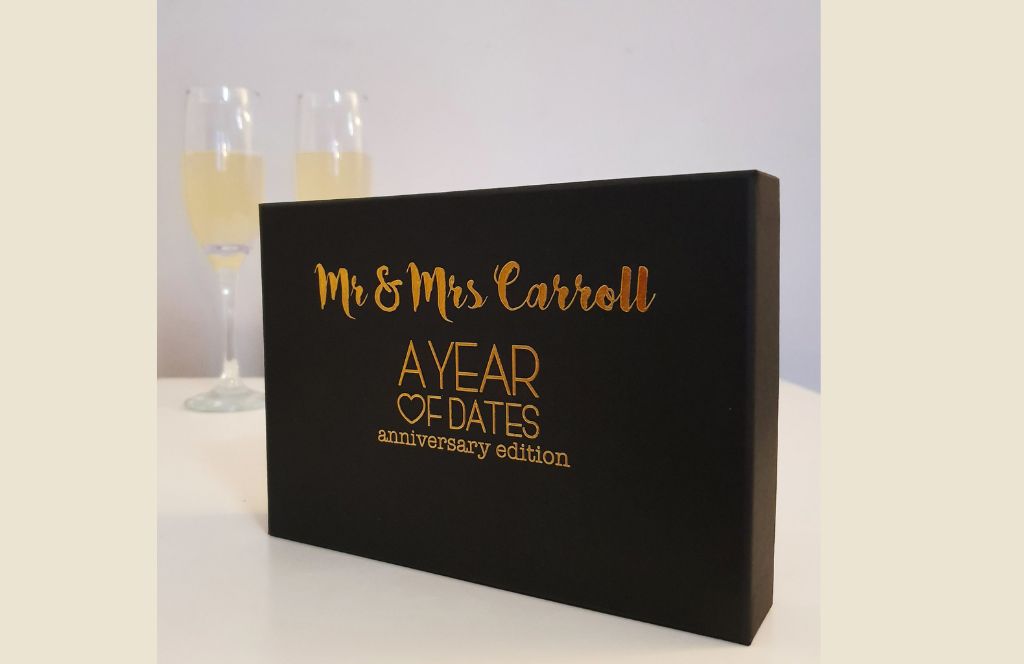 one of the best golden anniversary gifts is a date night box