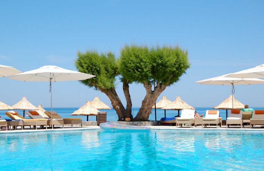 Hotel pool on Crete